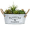 Flowers&Garden'Bucket Design Small Metal Succulent Plant Container W/Twine