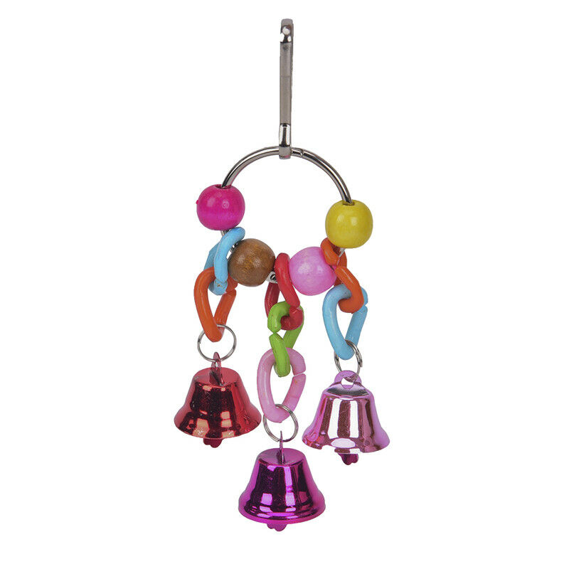 Pet parrot bird climb chew toys bell swing cage hanging cockatiel parakee â„–[