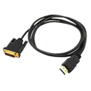 1 Piece Adapter Cable HDMI to DVI, Male to Male Cable with 1080P-1.8m for