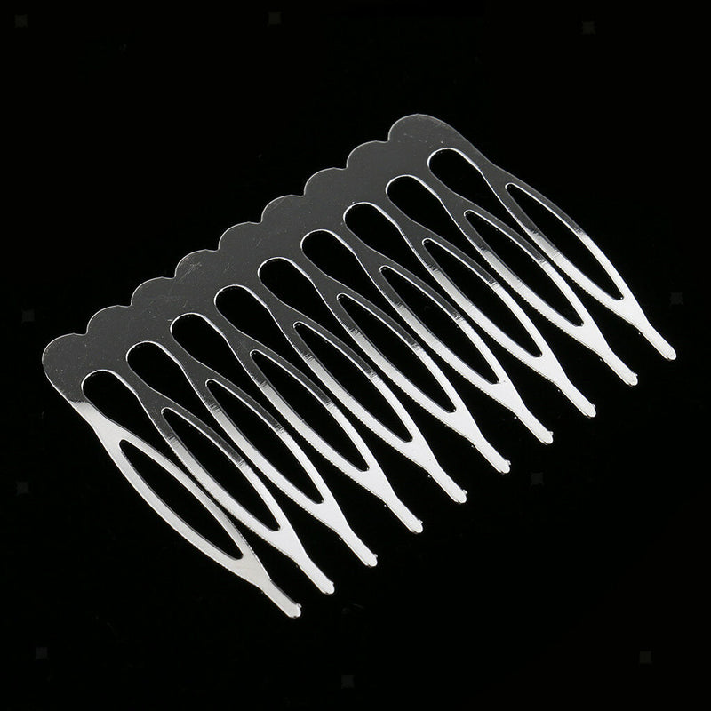 10 Hair Clip Hair Combs Pins Barrettes Wedding Veil Wire Metal Comb Hair DIY