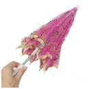 Wedding Rose Red Embroider Floral Pattern Folding Mini Lace Umbrella