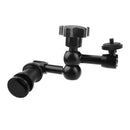 7" Black New Adjustable  Arm With 1/4" Monitor Holder Adapter Universal