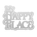 2pcs My Happy Place Cutting Dies Stencil Scrapbooking Embossing Craft Card