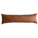 Thick Faux Leather Lumbar Pillow Cover Tan Decorative For Couch Throw Pillo