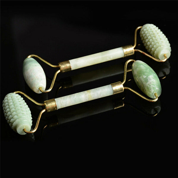 Natural Jade Stone Face Massager Roller Spa Head Neck Facial Beauty Tool A Kw