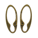 Pair Oval Push Gate Snap Open Hooks Spring Clips Ring Key Carabiner Snap DIY