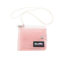 Women Purse PVC Clear Short Purse Mini Money Wallet Card Bag (Light Pink) SN9F