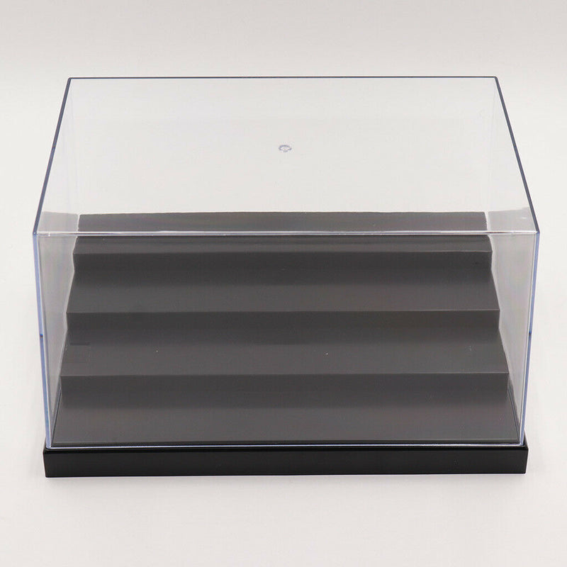 Anti-dust Arcylic 4-Step Display Case, Flat Glossy Base, Stackable Design, for