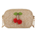 Crossbody Handbags Women Cherry Decor Chain Shoulder Bags (Light Brown) A
