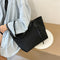 Waterproof Nylon Handbag Women Large Capacity Shoulder Casual Totes (Black)