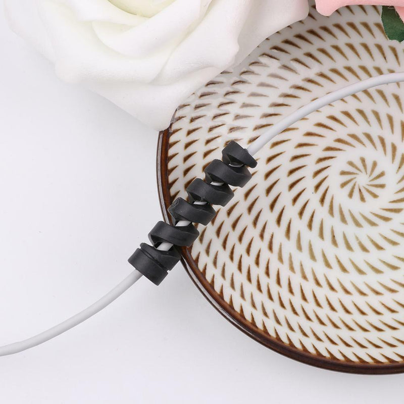 4pcs Cable Protector Data Wire Silicone Bobbin Winder USB Charging Case Cover