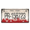Paris Car License Retro Metal Tin Sign Plaque Picture Bar Pub Man Cave