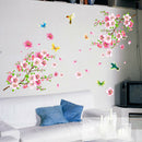 wall stickers graceful peach blossom wall stickers romantic living room decor LJ