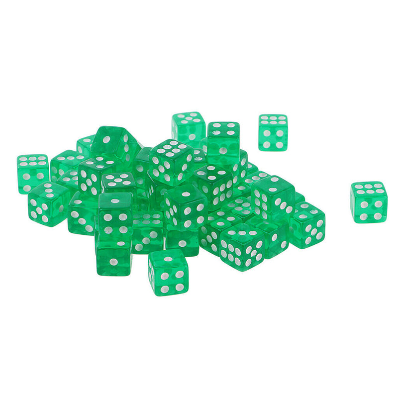 50 pieces Translucent Dice D6 Set for Bringing Fun to a Game or Learning Math