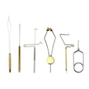 6pcs Fly Tying Tools Kit Vise Brass Bobbin Threader Whip Finisher Handle