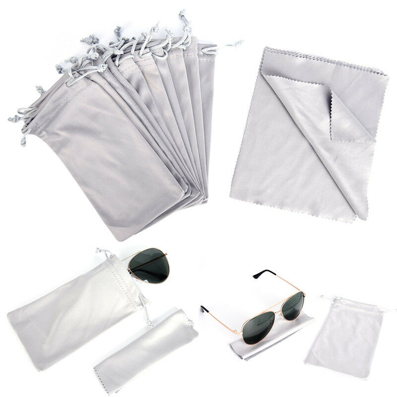 1 Pouches Sunglasses Soft-Cloth Dust Cleaning Optical Glasses Carry Bag Portable