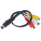 Full copper core S-VIDEO 4-pin terminal to 3rca female audio composite adapte@