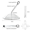 Transparent Pet Umbrella with Dog Walking Leash Raining Handle Dog Raincoat A