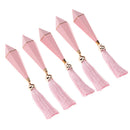 5pcs Plastic Pink Empty Lipstick Tubes Refillable Rhombic Lip Gloss Balm Bottles