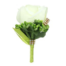 2x Rose Boutonniere Corsage Bridal Groom Brooch Pin Wedding Party Decoration