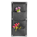 4 Pockets Planting Bag Vertical Garden Hanging Wall Green Seedling Planter