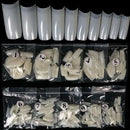 500pcs/bag Natural Flat Shape False Nail Art Tips UV Gel Manicure Tools (2) A