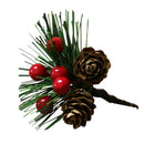 5 Set Merry Christmas Artificial Pine Needles Dried Flowers Mini Xmas Tree Decor