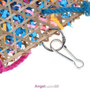 Bell Six Angle Wooden Swing Parrot Bird Toys Bird Cage Accessories