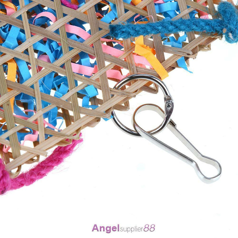 Bell Six Angle Wooden Swing Parrot Bird Toys Bird Cage Accessories