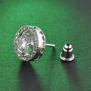 Chic Women's Crystal Rhinestone Zircon Inlaid Ear Stud Platinum Plated Earrings