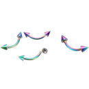9PCS/Set Horseshoe Ring Body Piercing Eyebrow Jewelry Belly Tongue Bar Ring JR