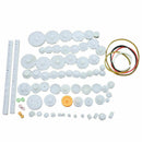 80Pcs Plastic DIY Robot Gear Set Single Double Layer R3P1 Crown Sleev Shaft F7K9