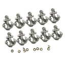 10 Sets Anchor Punk Rivet Metal Stud Spots Button for Leathercraft Decor