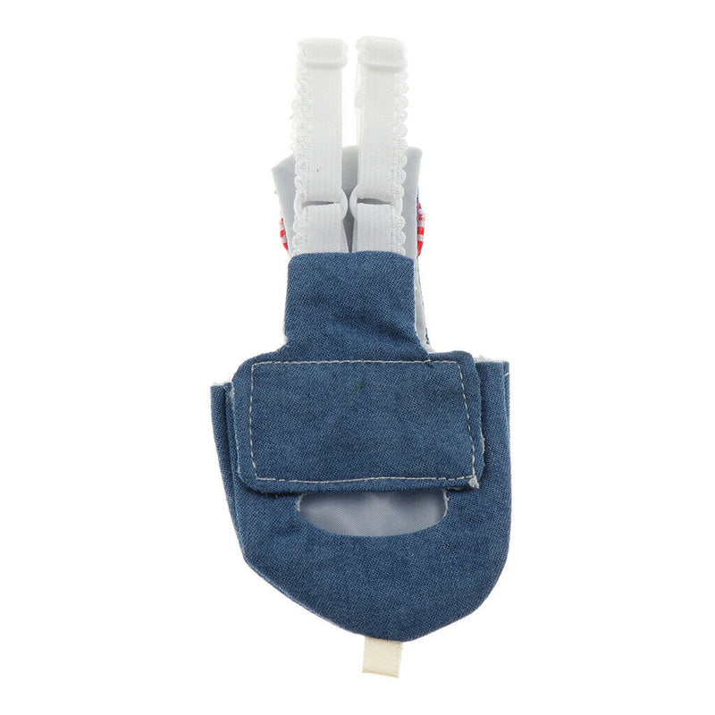 2x Parrot Diaper Washable Nappies Flight Suit for Small to Large Birds Denim