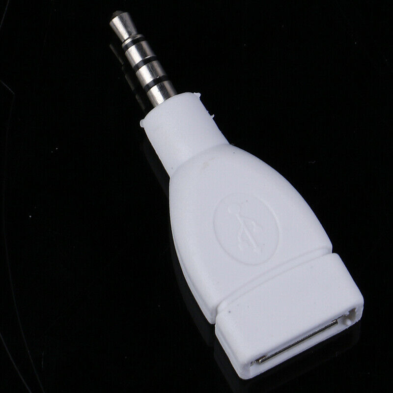 Converter Adapter USB 2.0 Female to 3.5mm Male AUX Audio Car Plug Jack wh dfTEUS
