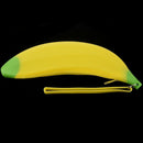 Novelty Silicone Portable Banana Pencil Case Bag Coin Purse School Supplies