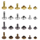 180 Set 3 Sizes Leather Rivets Single Cap Rivet Tubular Metal Studs With 3
