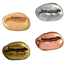 4pcs Button Badge Coffee Bean Design Brooch Collar Lapel Ornaments Jewelry