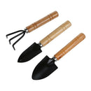 Hollow Out Doublet Shovel Beaker Handle Wooden Iron Gardening Tools J8W1
