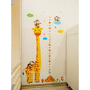 Cartoon Measure Wall Stickers For Kids Rooms Giraffe Monkey Height Chart Ru