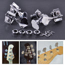 4set Chrome Open Bass Guitar Part Machine Heads Knob Tuning Peg Tuner Right Hand