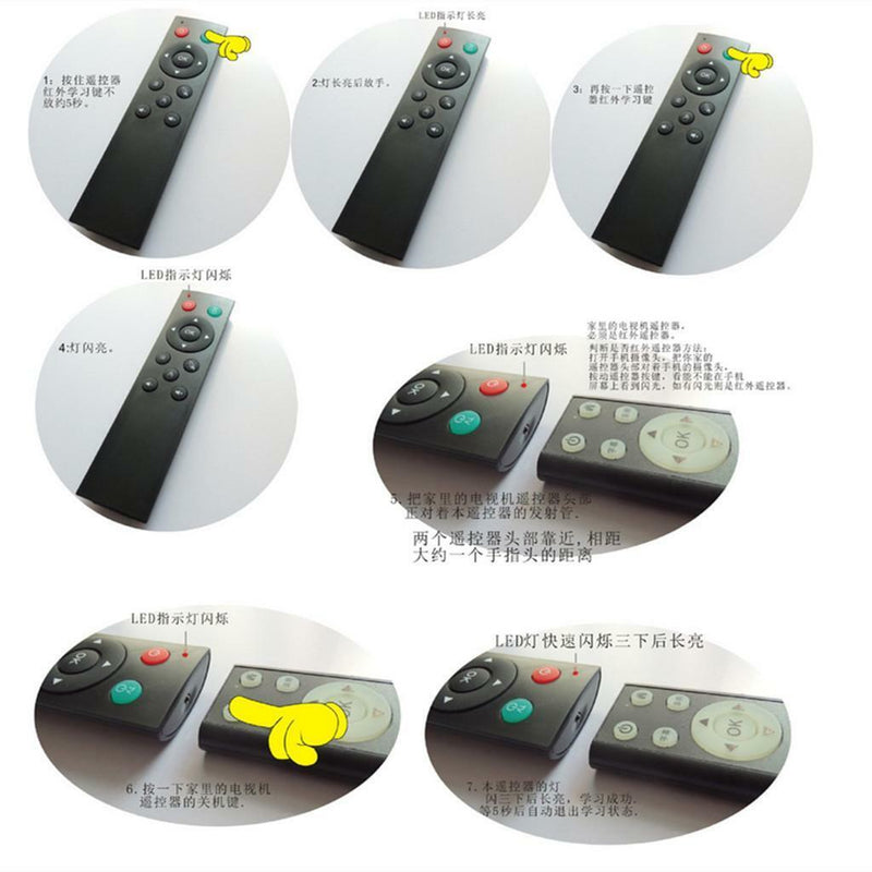 2pcs 2.4G Wireless Infrared Smart Remote Control And Keyboard IR Learning for PC