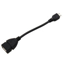 15cm OTG Cable Micro-USB male + USB female socket (Black)