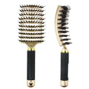 Boar Bristle Hair Brush-Curved And Vented Detangling Hair Brush For Women L A7J2