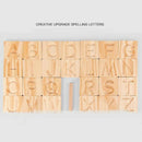 Wood Alphabet Tracing Puzzle Wood Cards Blocks Capital Letter Recognition 3+