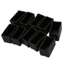 Rubber Square Furniture Desk Foot Cover Cap 20mmx40mm 10Pcs J7Z1