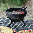 Round NonStick Frying Pan with Folding Handle Outdoor Camping Picnic Cookware