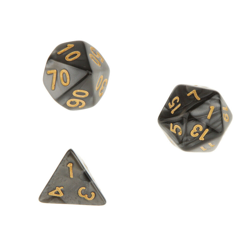 14 Pieces Acrylic Polyhedral Dices Die For Party Casino Bar Club Game Props