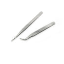 2pcs Stainless Steel Tweezers Tool DIY Precision Electric tweezers Repair ToolJR