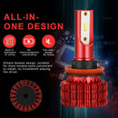 1 Pair Auto LED Headlight Bulbs Replacement H8 H9 H11 White Beam 360 Degree